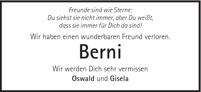  Traueranzeige für Bernhard Stempfle vom 28.03.2013 aus Schwäbische Post