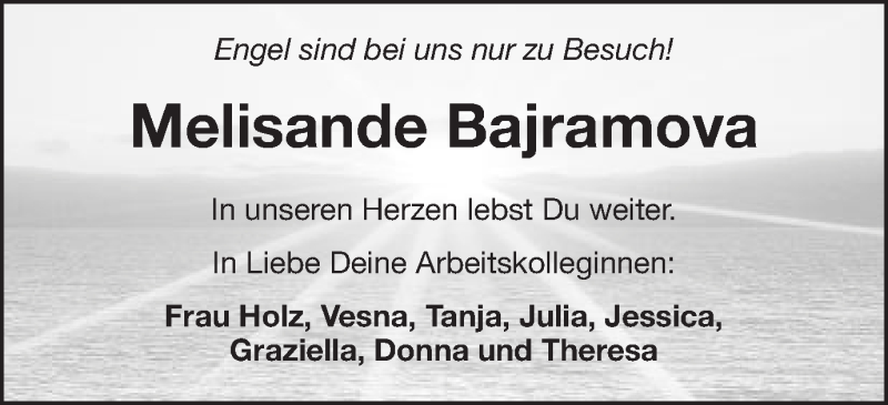  Traueranzeige für Melisande Bajramova vom 27.02.2015 aus Schwäbische Post