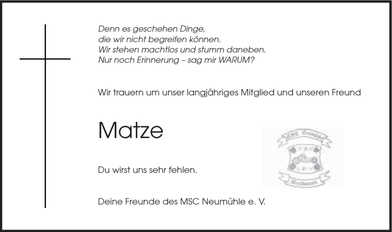  Traueranzeige für Matthias Grundler vom 13.10.2011 aus Schwäbische Post