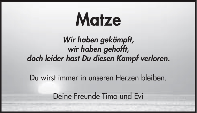  Traueranzeige für Matthias Grundler vom 13.10.2011 aus Schwäbische Post