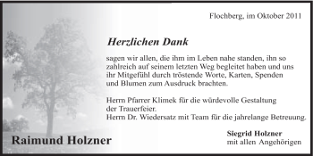 Traueranzeige von Raimund Holzer von 082