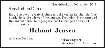 Traueranzeige von Helmut Jensen von Gmünder Tagespost
