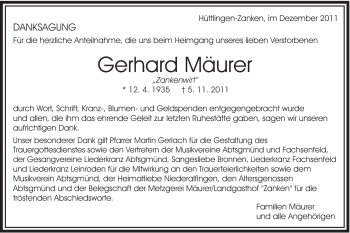 Traueranzeige von Gerhard Mäurer von Schwäbische Post