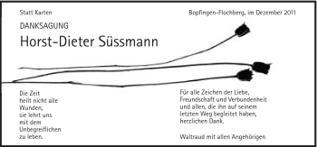 Traueranzeige von Horst-Dieter Süssmann von 082