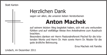 Traueranzeige von Anton Machek von Gmünder Tagespost