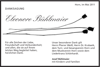 Traueranzeige von Eleonore Bühlmaier von Gmünder Tagespost