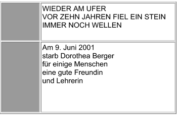 Traueranzeige von Dorothea Berger von Schwäbische Post