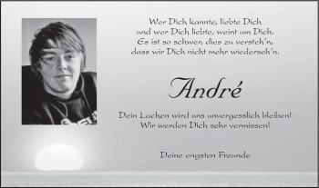 Traueranzeige von André - von Schwäbische Post