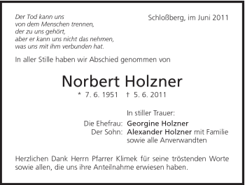 Traueranzeige von Norbert Holzner von 082