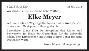 Traueranzeige von Elke Meyer von Gmünder Tagespost