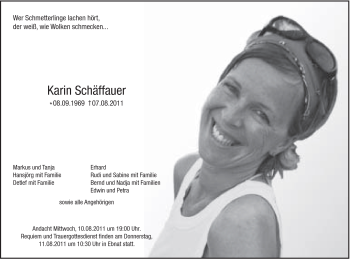 Traueranzeige von Karin Schäffauer von Schwäbische Post