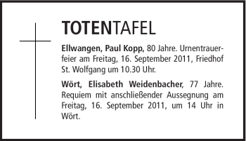 Traueranzeige von Paul Kopp von Schwäbische Post