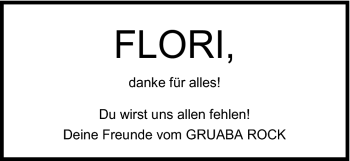 Traueranzeige von Florian Kohler von Schwäbische Post