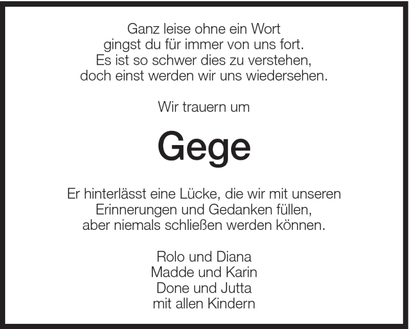  Traueranzeige für Gerhard Apprich vom 04.12.2012 aus Schwäbische Post