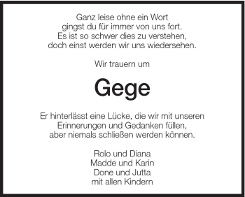 Traueranzeige von Gerhard Apprich von Schwäbische Post