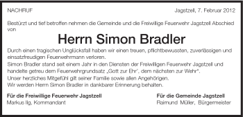 Traueranzeige von Simon Bradler von Schwäbische Post