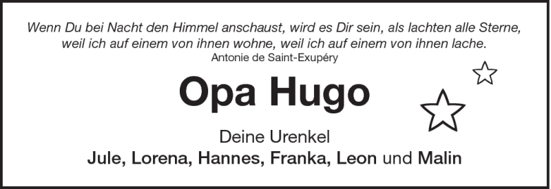  Traueranzeige für Hugo Groll vom 30.04.2012 aus Schwäbische Post