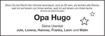 Traueranzeige von Hugo Groll von Schwäbische Post
