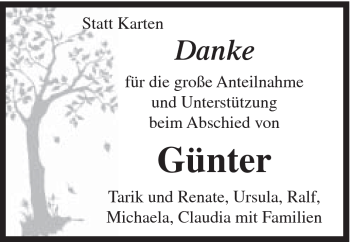 Traueranzeige von Günter Seidenkranz von Gmünder Tagespost