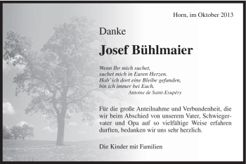 Traueranzeige von Josef Bühlmaier von Gmünder Tagespost