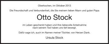 Traueranzeige von Otto Stock von Schwäbische Post
