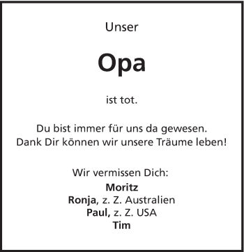 Traueranzeige von Wilhelm Böhringer von Schwäbische Post