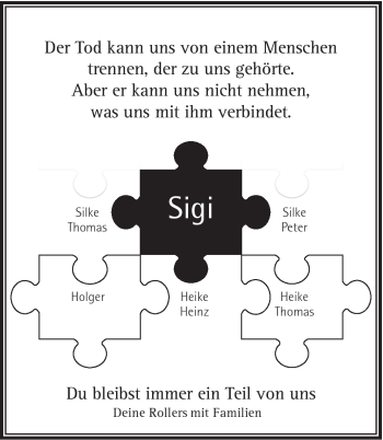 Traueranzeige von Sigrid Schaupp von Schwäbische Post
