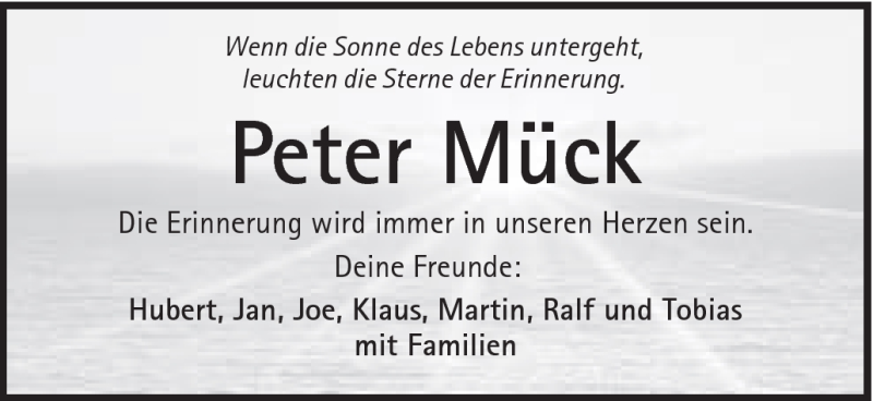  Traueranzeige für Peter Mück vom 30.04.2013 aus Schwäbische Post