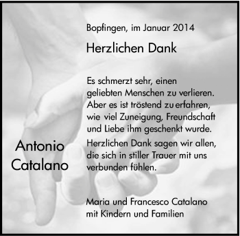 Traueranzeige von Antonio Catalano von 082