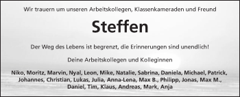 Traueranzeige von Steffen Bauer von Schwäbische Post
