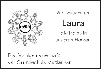 Traueranzeige von Laura  von Gmünder Tagespost