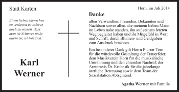Traueranzeige von Karl Werner von Gmünder Tagespost