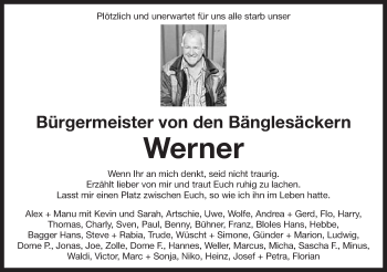 Traueranzeige von Werner Grimm von Gmünder Tagespost