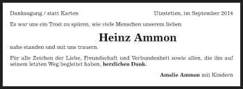 Traueranzeige von Heinz Ammon von Gmünder Tagespost