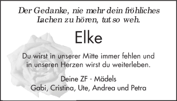 Traueranzeige von Elke Kleinmann von Gmünder Tagespost