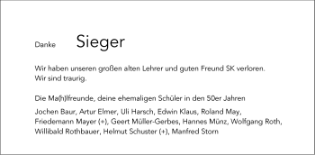 Traueranzeige von Sieger Köder von Schwäbische Post