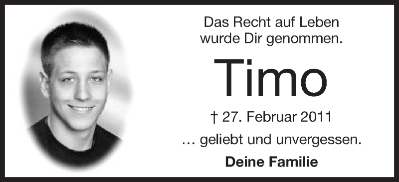  Traueranzeige für Timo Puscher vom 27.02.2015 aus Schwäbische Post