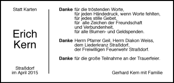Traueranzeige von Erich Kern von Gmünder Tagespost