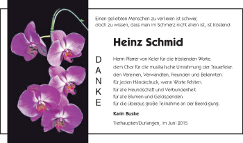 Traueranzeige von Heinz Schmid von Gmünder Tagespost