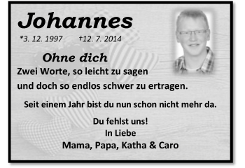 Traueranzeige von Johannes Feifel von Gmünder Tagespost