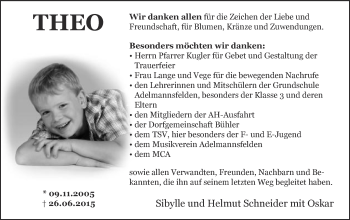 Traueranzeige von Theo Schneider von Schwäbische Post