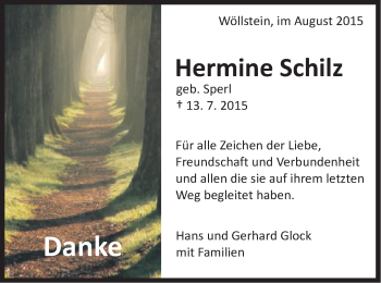 Traueranzeige von Hermine Schilz von Schwäbische Post