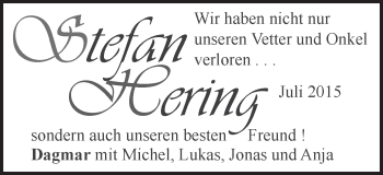 Traueranzeige von Stefan Hering von Schwäbische Post