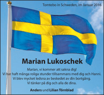 Traueranzeige von Marian Lukoschek von Schwäbische Post