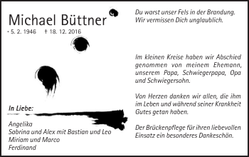 Traueranzeige von Michael Büttner