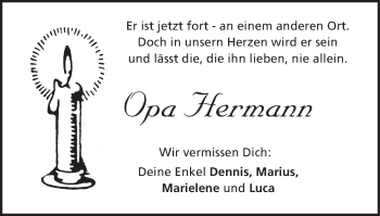 Traueranzeige von Hermann Scheifele von Schwäbische Post