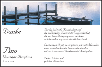 Traueranzeige von Giuseppe Brighina von Gmünder Tagespost
