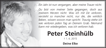 Traueranzeige von Peter Steinhülb von Schwäbische Post