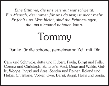 Traueranzeige von Thomas Steuer von Schwäbische Post