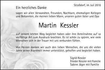 Traueranzeige von Martin Kessler von Gmünder Tagespost